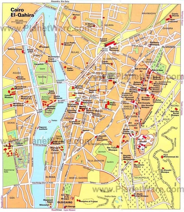 Cairo city center map