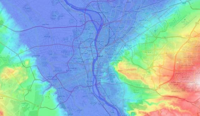 Cairo elevation map